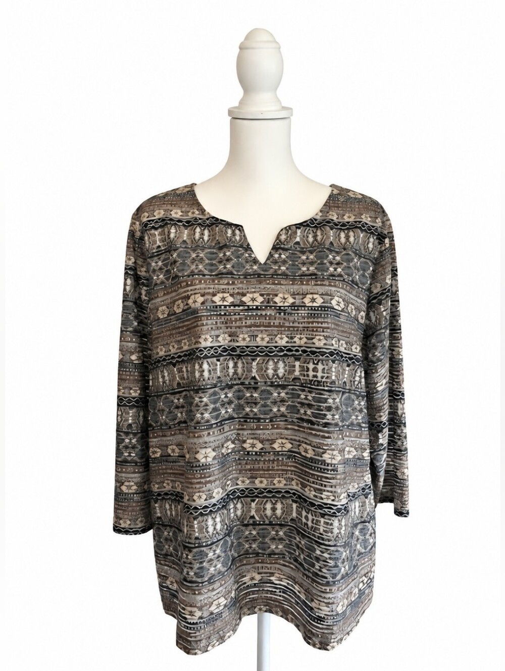 Chic Patterned Women's Blouse